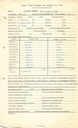 Leeds United H 29.9.1956 Match Paperwork