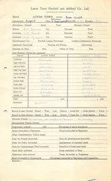 Leeds United H 3.9.1958 Match Paperwork