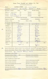 Leeds United H 5.4.1952 Match Paperwork