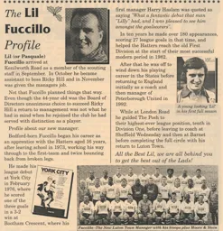 Lil Fuccillo Article Supporters Club Fanzine Issue 47 2000