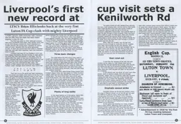 Luton Liverpool 1920 FA Cup Supporters Fanzine Article