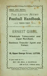 Luton News Football Handbook 1900-01