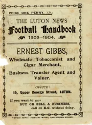 Luton News Football Handbook 1903-04