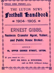 Luton News Football Handbook 1904-05