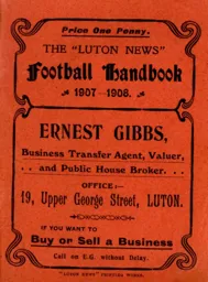 Luton News Football Handbook 1907-08