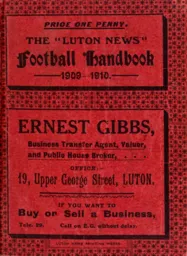 Luton News Football Handbook 1909-10