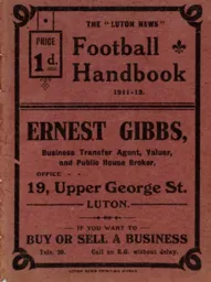 Luton News Football Handbook 1911-12