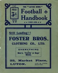 Luton News Football Handbook 1921-22