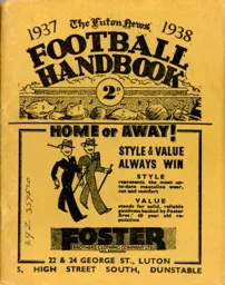 Luton News Football Handbook 1937-38