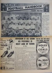 Luton News Football Handbook 1968-69