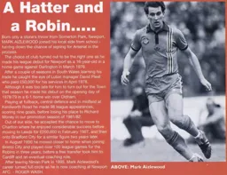 Mark Aizlewood, A Hatter and a Robin - 96-97 programme feature