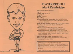Mark Pembridge Article Supporters Club Fanzine Issue 10 1991