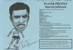 Marvin Johnson Article Supporters Club Fanzine Issue 5 1990