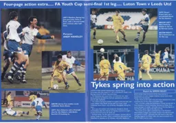 Matt Spring, Stuart Fraser, Gary Doherty and Jimmy Cox all in FA Youth Cup action - 96-97 programme feature