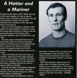 Matt Tees, A Hatter and a Mariner - 95-96 programme feature