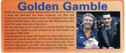 Matthew Spring dishing out the golden gamble winnings 02-03 programme feature