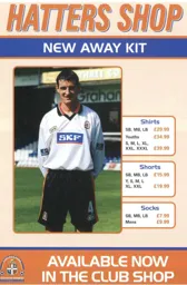 Matthew Spring showing off the new away kit - 99:00 programme feature