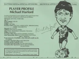 Mick Harford Article Supporters Club Fanzine Issue 13 1992