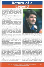 Mick Harford back at Luton Town - 03:04 programme feature
