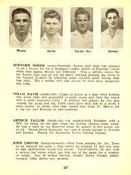 Moore Davie Taylor Groves Luton News Handbook 1951-52
