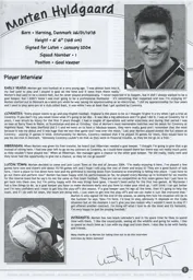 Morten Hyldgaard Article Supporters Club Fanzine Issue 60 2004