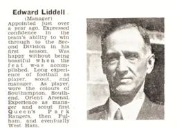 Ned Liddell Luton News Handbook 1937-38