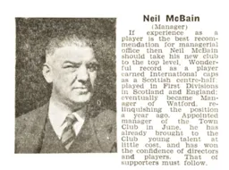 Neil McBain Luton News Handbook 1938-39
