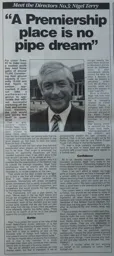 Nigel Terry Article Hatters News Issue 4 1995