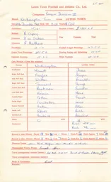 Northampton Town A 28.12.1968 Match Paperwork & Correspondence