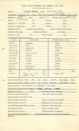 Northampton Town H 13.9.1961 Match Paperwork & Correspondence