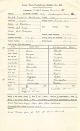 Northampton Town H 26.10.1968 Match Paperwork