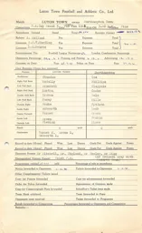 Northampton Town H 7.1.1961 Match Paperwork & Correspondence