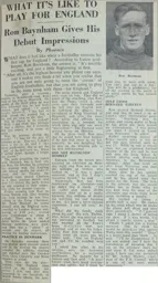 Ron Baynham What Its Like To Play For England
