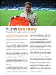 Welcome Harry Cornick Aug 2017