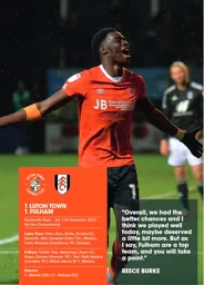 Luton Fulham Dec 2021