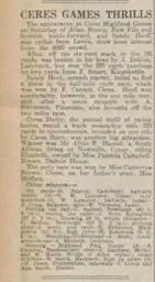 Allan Brown Ceres Games 1950