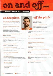 On And Off The Pitch Alex Lawless 2014