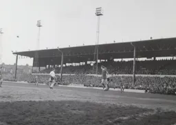 Alan Slough up with the attack