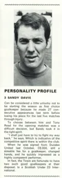 Sandy Davie Personality Profile 1969