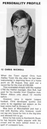 Chris Nicholl Personality Profile 1969