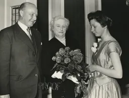 Percy and Mrs Mitchell. Syd Owen's daughter