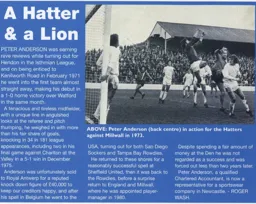 Peter Anderson, A Hatter and a Lion - 96-97 programme feature