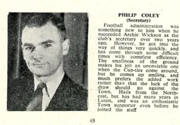 Phil Coley Luton News Handbook 1948-49