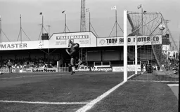 Pompey keeper Ron Tilsed is nowhere near the ball
