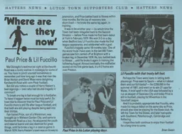 Price and Fuccillo Article Supporters Club Fanzine Issue 5 1990