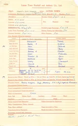 QPR A 6.11.1964 Match Paperwork