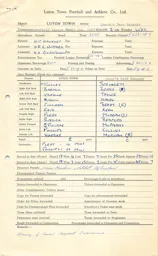 QPR H 20.3.1965 Match Paperwork