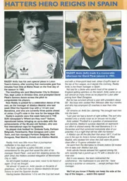 Raddy Antic focus in the programme, due to his work at Athletico Madrid - 95-96 programme feature