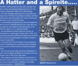 Rodney Fern, A Hatter and a Spireite - 96-97 programme feature