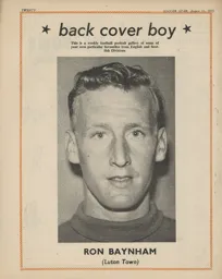 Ron Baynham Soccer Star 1956